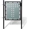 vidaXL Cancello per Recinzione a una Porta Nero 100x75 cm