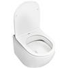 COSTWAY Sanitari Bagno a Muro, Sanitari Bagno Sospeso con Sistema di Doppio Scarico, Meccanismo di Chiusura Ammortizzata e Accessori di Montaggio, Facile da Pulire
