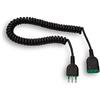 FANTON 90081 Indoor 1AC outlet(s) 5m Black, Green power extension - Power Extensions (Indoor, 5 m, 1 AC outlet(s), Type L (IT), Type L, Black, Green)