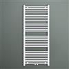 Mai & Mai Radiatore Piatto da Bagno 140x60cm, Radiatore Scaldasalviette Termoarredo da Bagno Riscaldamento Elettrico o da Acqua Calda RHE Scalda Portasciugamani in Acciaio, Bianco