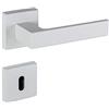 Gedotec Maniglia per porta in alluminio bianca - PUSH 1317 | Set di rosette per porte interne | BB - Porta della camera - Ovale | Maniglia bianca opaca