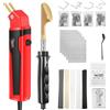 RASTKY Kit di Saldatura per Plastica, Strumento di Riparazione Paraurti 5 in 1 con Design a Perno Brevettato, Saldatrice con Cucitrice a Caldo per Paraurti Auto, (rosso)