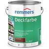 Remmers Vernice coprente marrone rossiccio, 5 litri, smalto a base d'acqua per interno ed esterno, pittura protettiva dagli agenti atmosferici per legno, sottofondi minerali e molti altri tipi di supporto