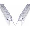 AERREGI SET COPPIA GUARNIZIONI PER VETRO E PER BOX DOCCIA PER ANTA 100cm DOPPIA ALETTA MORBIDA PER VETRO 6 E 8 mm GUARNIZIONE TRASPARENTE
