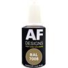 Alex Flittner Designs - Pennarello a vernice RAL 7008, colore grigio kaki lucido, 20 ml, vernice per ritocco acrilico, per riparazione, legno, metallo, mobili da bagno