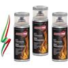 Generico SET 3 BOMBOLETTE SMALTO SPRAY ALLUMINIO ALTA TEMPERATURA 400ml MADE IN ITALY