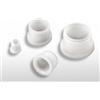 OL 4 boccole di supporto, in plastica PA, con flangia, colore naturale, le dimensioni possono presentare tolleranze.