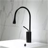 GVEXLUOQ Rubinetti for lavabo Rubinetto for bagno in oro bianco Rubinetto for lavabo caldo e freddo Rubinetto in ottone Rubinetto for cucina Girevole Lavandino Gru for acqua (Color : Middle black)