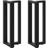 vidaXL Gambe per Tavolo Consolle a Forma di T 2 pz Nere 25x28x(72-73) cm Acciaio
