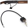 HONESECUR Homy Lucchetto a Chiave per Arma da Fuoco, Gun Lock, Lunghezza cavo Serratura a scatto per Molti Aree Applicazione/Casco Moto/Passeggino/Armi (black)