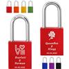 BBMMCLL Lucchetto Personalizzato con Nome e Data per Coppie - Regalo Romantico per Anniversario, San Valentino o Fidanzati - In Alluminio con 2 Chiavi