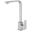 QUINTO Rubinetto Della Cucina Miscelatore Cucina Calda E Fredda Lavello Girevole Quadro In Acciaio Inox Verniciato Spazzolato
