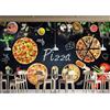 Tizhweqo Carta da Parati Moderna Pizza 300x210 Carta da Parati Panoramica Tema del Cibo 3D Fotomurale Tessuto Non Tessuto Decorazione Parete Poster Soggiorno Camera da Letto 788v