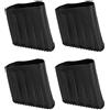 Yardwe Piedi antiscivolo per scala, 4 piedini per scala, in gomma, antiscivolo, per scala, antiscivolo, estensione (5 x 4, 5 cm, colore: nero