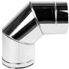 Prostko LTD Tubo per stufa a 90 gradi, in acciaio inox, 90 gradi, per canna fumaria, 140 mm