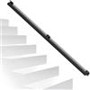 Peviasot - Corrimano per scale in acciaio, corrimano da parete, design a tubo quadrato, corrimano per interni ed esterni per scale, ringhiera per ringhiere, balcone, lunghezza: 150 cm