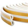 daw21onlineshop Nastro sigillante per porte, guarnizione per porte in gomma con profilo a D che sigilla le fessure delle finestre contro le correnti d'aria fredda, rumore (profilo a D bianco 9mm(L)x6mm (P), 24 metri)