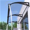 DSWZLQDXB Pensilina Staffa In nero Alluminio Tettoia Con Lavello Guida,Esterno Trasparente Policarbonato Copertura Tettoia,Veranda Finestra Resistente Alle Intemperie Tendalino,Silenziosa (80 x 130cm)