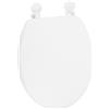 PartyKindom Coperchio del Sedile del Water Bianco in Materiale Espanso Spesso Superficie Liscia e Facile da Installare, Accessorio per Bagno