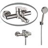 HomeLava Rubinetto per vasca Rubinetto per vasca in acciaio inox 304 con doccetta miscelatore a parete per montaggio in superficie rubinetto monocomando per vasca miscelatore per doccia