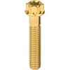 YUANYAO 4 bulloni in titanio M6x15 20 25 30mm Torx T30 flangia for viti freno a disco moto(Gold,25MM_M6)