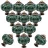 Joyangy 12 pomelli vintage in ceramica a forma di zucca verde scuro, pomelli decorativi per mobili da cucina e cassetti con viti di montaggio