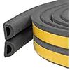 daw21onlineshop Nastro sigillante per porte, guarnizione per porte in gomma con profilo a D che sigilla le fessure delle finestre contro le correnti d'aria fredda, rumore (profilo a D nero 12mm(L) x10mm (P) 6 metri)