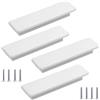 PILYON Maniglie Cassetti 4 Pezzi Maniglia Per Armadio Per Camera Dei Bambini Colore Anta Armadio Maniglia In Legno Massello Maniglia Per Cassetto Distanza Tra I Fori 96mm Bianco