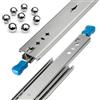DSKJHI Guide per Cassetti 40cm 50cm 60cm 70cm Estrazione Totale 80cm 100cm 120cm 140cm pesanti guide scorrevoli per ripiano industriali montaggio laterale 1 paio (Misurare : 750mm/30inch)