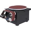 Deurqund Mini levigatrice a nastro, levigatrice a nastro elettrica a 7 velocità, nastro e levigatrice a piastre, 100 W, 4250-8500 giri/min, con 10 nastri abrasivi e accessori per legno/metallo