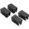 jarolift Tappi di Ricambio per Zanzariera Schiebfix Easyslide, in Plastica, Montaggio Semplice, Set da 4, Nero