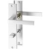 ERGO line CUBE guarnizione per porte in acciaio inox maniglie per porte del bagno WC set di maniglie con piastra di copertura lunga, guarnizione per porte, maniglia