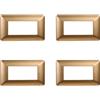 ZOREI 4 Pezzi Placche Compatibile Con Bticino Matix, Placche In Plastica (4 Posti/Moduli,Oro)
