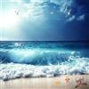 Kitquiver 3D Mare Blu Carta Da Parati 3D Carta Da Parati Fotografica 3D Con Onde Della Spiaggia Paesaggio Marino Murale Soggiorno Camera Da Letto Soffitto Sfondo Decorazione Pittura 250x175cm