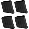 Mipcase Copertura Piedini per Scala in Gomma Antiscivolo Nera 4 Pezzi Design Spesso e Superficie Portante Allargata per Ridurre Vibrazioni e Aumentare Sicurezza