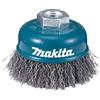 MAKITA D-24072 - Spazzola in filo da 60 mm inserto m14 a forma di tazza ondulata in acciaio 0,3 mm