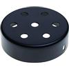 AMARCORDS - Kit Rosone 7 fori per Lampadario in metallo, coprifili per lampada completo di accessori fermacavo viti e staffa da soffitto. Diametro 100mm altezza 35mm colore NERO