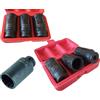 TANIASHOP Set da 3 Pezzi Bussole Poligonali Millerighe Con Attacco da 1/2 Boccole per Pistola Avvitatore Pneumatico Misure 30-32 - 36mm in Valigetta