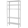 Cofan Scaffale di metallo di colore bianco con 5 ripiani | Con viti e squadre | Il ripiano resiste a un peso di 80 kg | Unid: 1