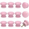 BokWin Confezione da 20 pomelli per cassetti in legno rosa a forma di fungo, pomelli per cassettiere, mobili e armadi