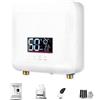 KKnoon Scaldabagno istantaneo 7500W Mini scaldabagno elettrico senza serbatoio Display a LED a parete Supporto termostato Modalità/Regolazione potenza per cucina di casa Bagno