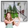Flycn Zanzariera Magnetica Finestra, 190x130 cm Zanzariere Magnetiche per Porte Finestre Scorrevole con Calamita Anti Zanzare Insetti, Rete Fine Zanzariera Magnetica, Chiusura Automatica Nero