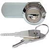 KeyMet Set di 2 serrature per armadietti, mobili, cassette postali, serratura a leva da 6 mm