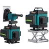 Generico Livellatore Laser 4D 16 Linee 360° Verde con Treppiede - Autolivellante Professionale con Batterie, Supporto Magnetico e Telecomando, Laser Multilinea per Edilizia e Ristrutturazioni