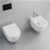 Yellowshop - Sanitari bagno sospesi filo muro - Wc rimless, copriwc soft close e bidet mod. Hoop