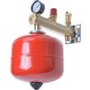 Aqbau® Set Membrana Vaso di Espansione 24 Litri per Riscaldamento con Gruppo di Sicurezza in Ottone, Contenitore di Livellamento della Pressione, Contenitore di Compensazione Bianco, Contenitore a
