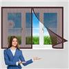 GOUZOO Tenda Zanzariera Magnetica Finestra 100 x 180 cm, Anti Zanzare Calamite Tenda, Easy to Install Per Porte Finestre Tenda, Marrone