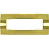 puntoluceled Placca Quadra in tecnopolimero compatibile con BTicino Living Light 7 moduli Oro Lucido - Cornice frontale da incasso cassetta 507