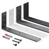 HOLZBRINK Staffa reggi mensola in metallo, supporto per mensole da parete, mensola fai-da-te, supporto, Nero 300x100x40 mm, 8 pezzi, HLR-L-300-9005