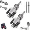 Generico Utensile Integrato per Filettatura Interna ed Esterna di Tubi, Kit per Filettatura di Tubi in PVC Compatibile con Trapano Elettrico (1/2+ 3/4)